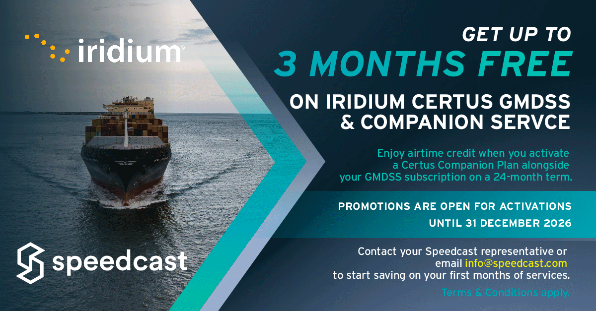Get up to 3 months free on Iridium Certus GMDSS and Companion Service